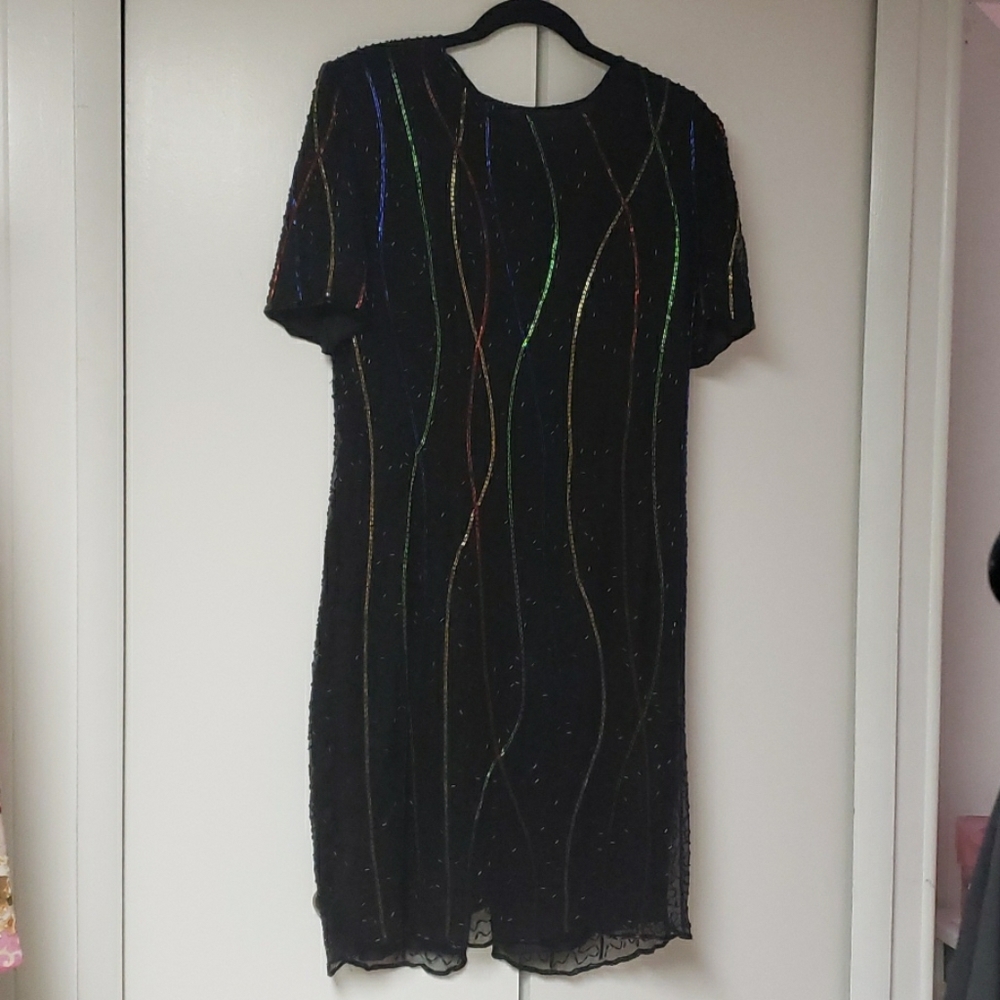 Styleworks vintage silk beaded dress 18